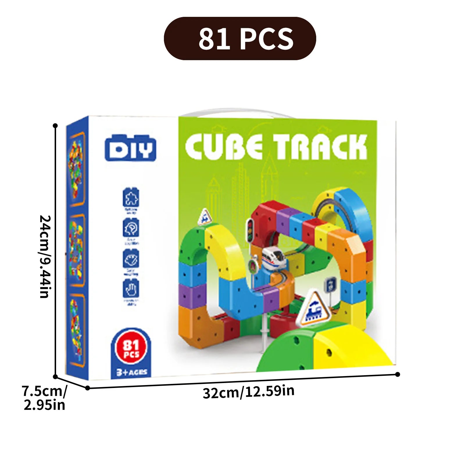 51PCS/ 81PCS/123PCS Magnetic Track Car Set Children's Multi Functional Buckle Block Rail Car Subverting Gravity for DIY Playground for Young Engineers and Develop Spatial Thinking, Fine Motor Skills, and Logical Problem-Solvi