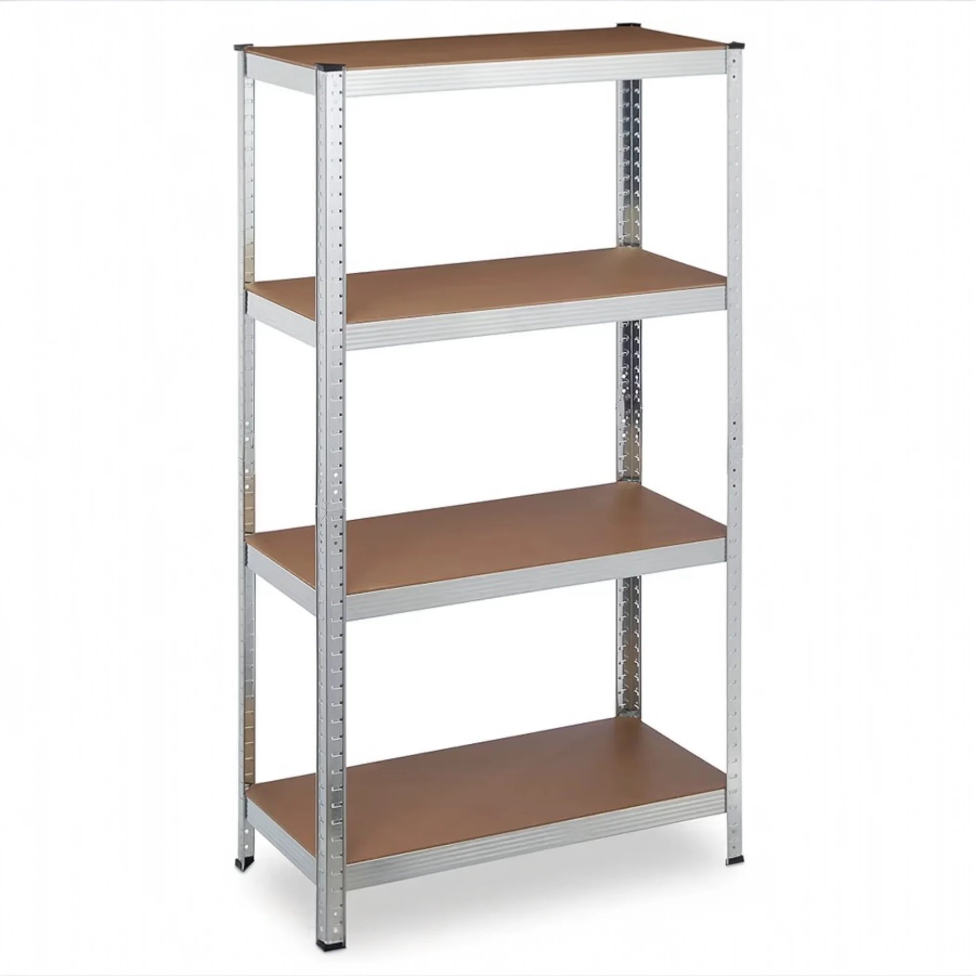 Mikomika 5-Shelf Shelving Unit - 875 kg Capacity, 183 cm High, Galvanized Steel Structure, Perfect for Home, Office, and Garage, with Adjustable Leveling Feet for Stability.