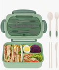 Adult set bento box, 3 compartments, cannot be placed in microwave or dishwasher (with knife, fork, spoon, and chopsticks)