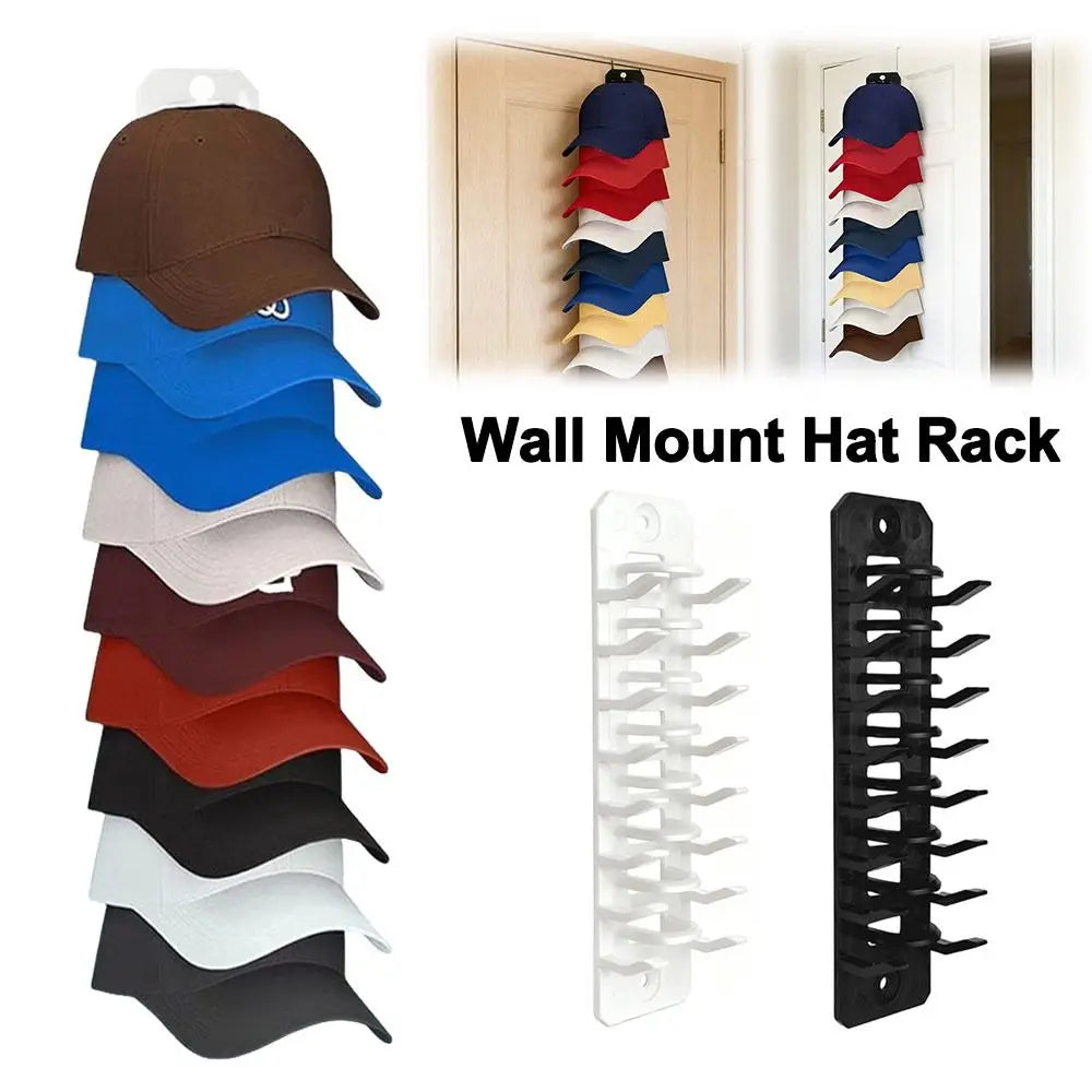 Closet Cap Rack Hat Organizer for Baseball Caps Space Saving Sundries Storage Baseball Caps Organizer for Door Closet Plastic