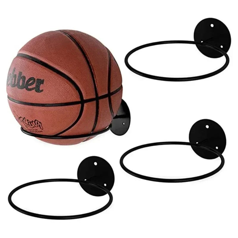2025 New 1-5pcs Iron Basketball Football Volleyball Storage Rack Household Wall Mounted Ball Rack Wall Storage Rack