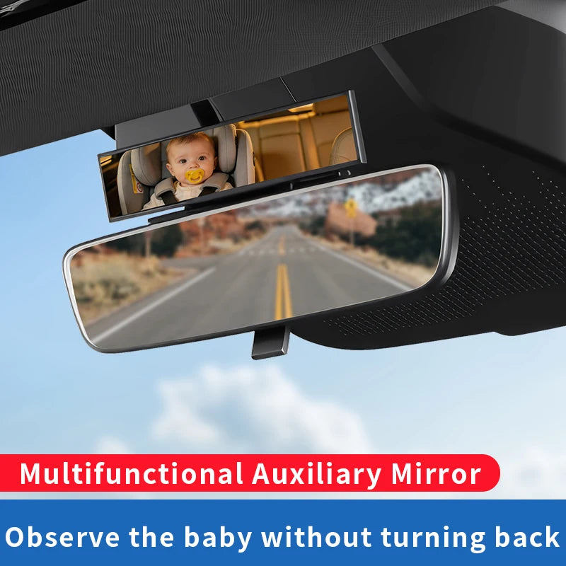 New Car Rearview Mirror Auxiliary Mirror Ultra-Clear Interior Baby Observation Mirror Rear Child Blind Spot Wide-Angle Mirror