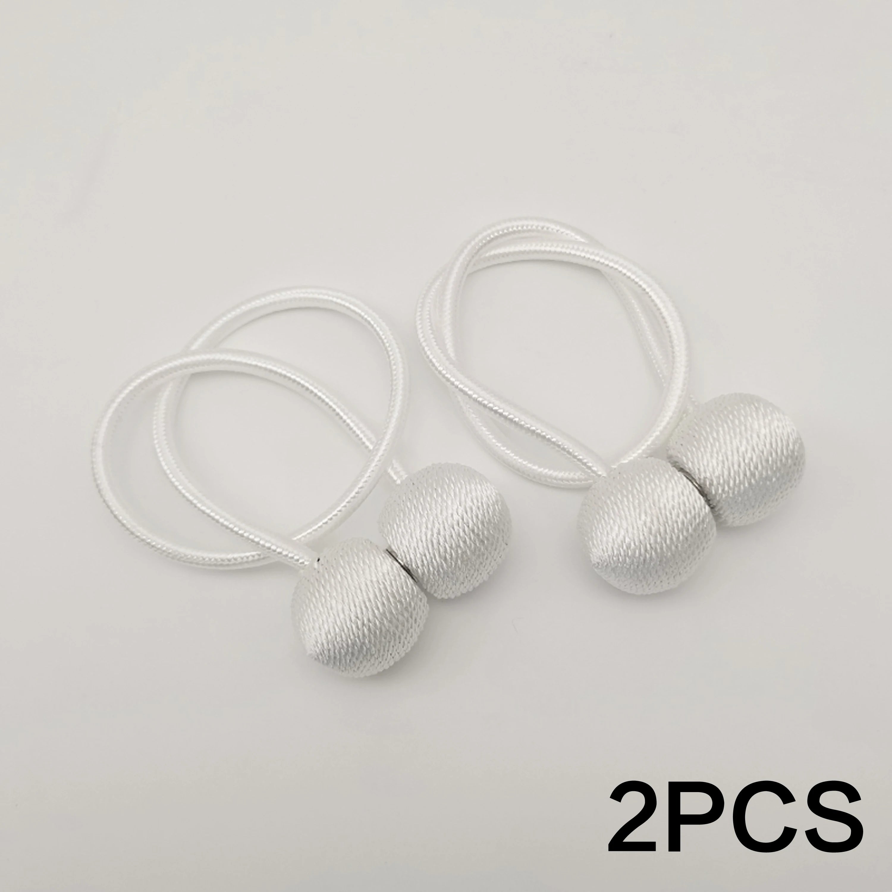 2pcs modern minimalist magnetic ball curtain tiebacks with thicker twisted cords can be styled at will,for bedrooms, living room
