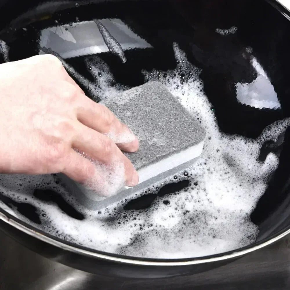 Magic Three Layers Cleaning Sponges Reusable Pan Pot Dishwashing Scouring Pads Household Kitchen Sponge Wipes Brush Clean Tools