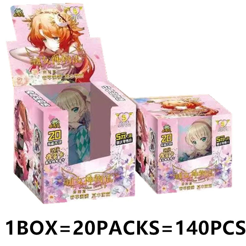 90pcs Set Goddess Story Thickened Gold Card Collectible Sexy Swimsuit Party Anime Collection Card Board Game Toy Gift