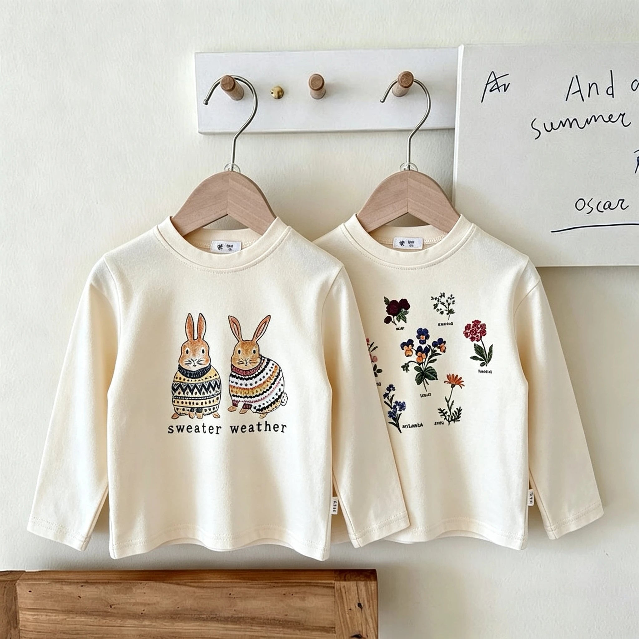 Children's Wear Autumn Clothing Long Sleeve Tees Tops Simple Casual Kids Bottoming Shirts Crewneck Blouse Baby Girls Base Shirt