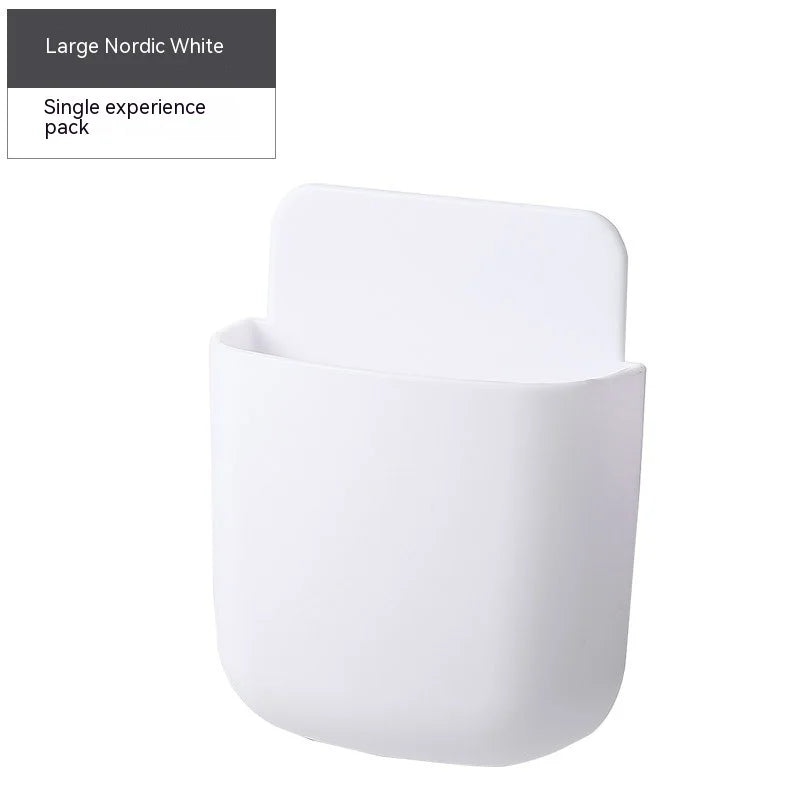 Wall Mounted Storage Box Mobile Phone Plug Holder Stand Rack Remote Control Storage Organizer Case For Air Conditioner TV