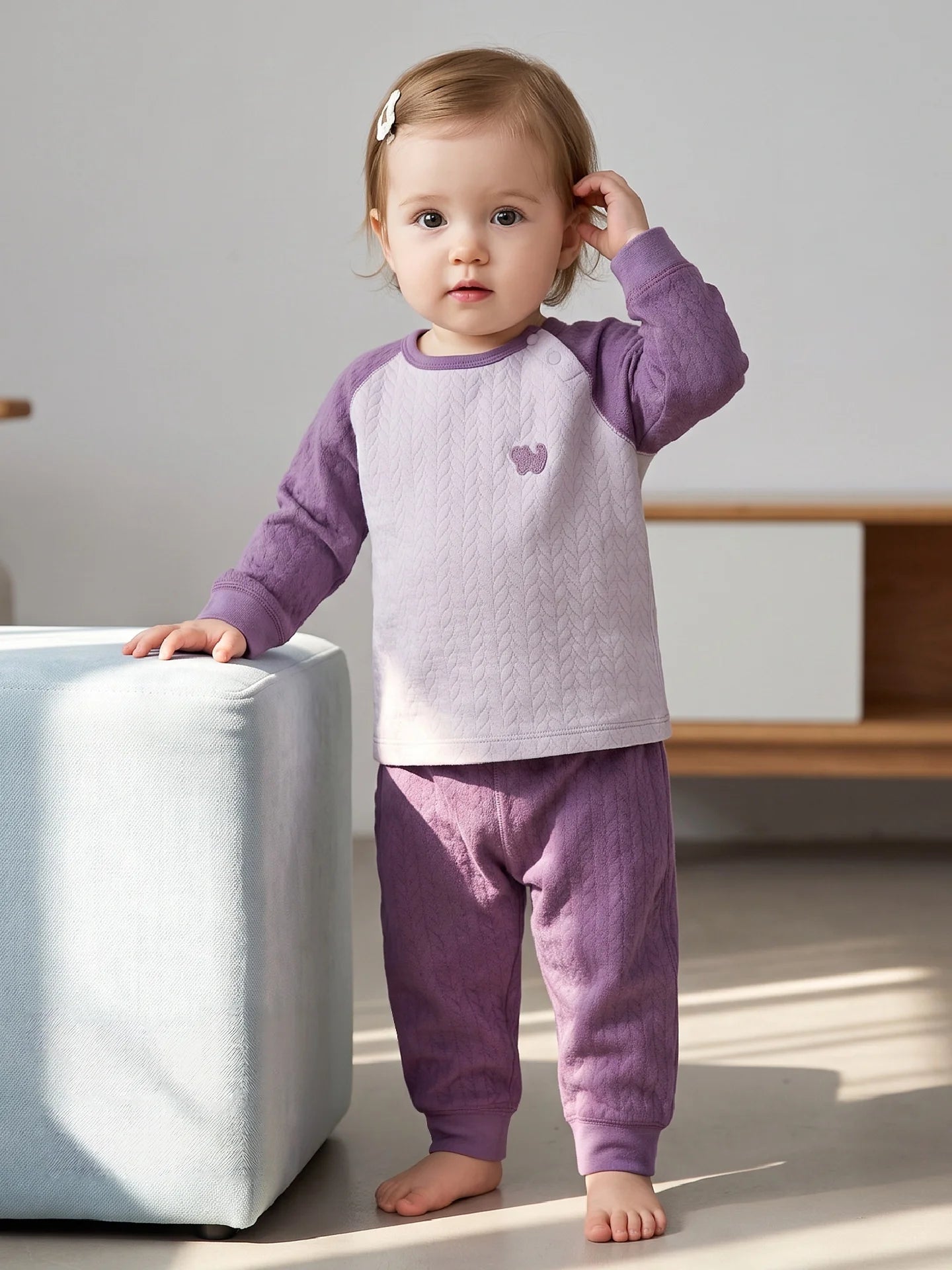 Autumn Loungewear Children Set Cartoon Embroidery Long Sleeves Top+High Waist Pants Kids 2 Piece Sets Soft Children Clothing