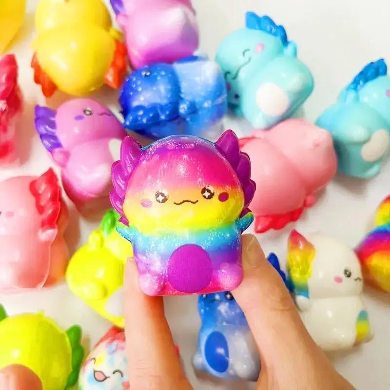 24/36/48 Pcs Axolotl Slow Squishy Toys 12 Styles Soft Stress Relief Fidgets Toys for Kids Party Favors Classroom Novelty Prizes