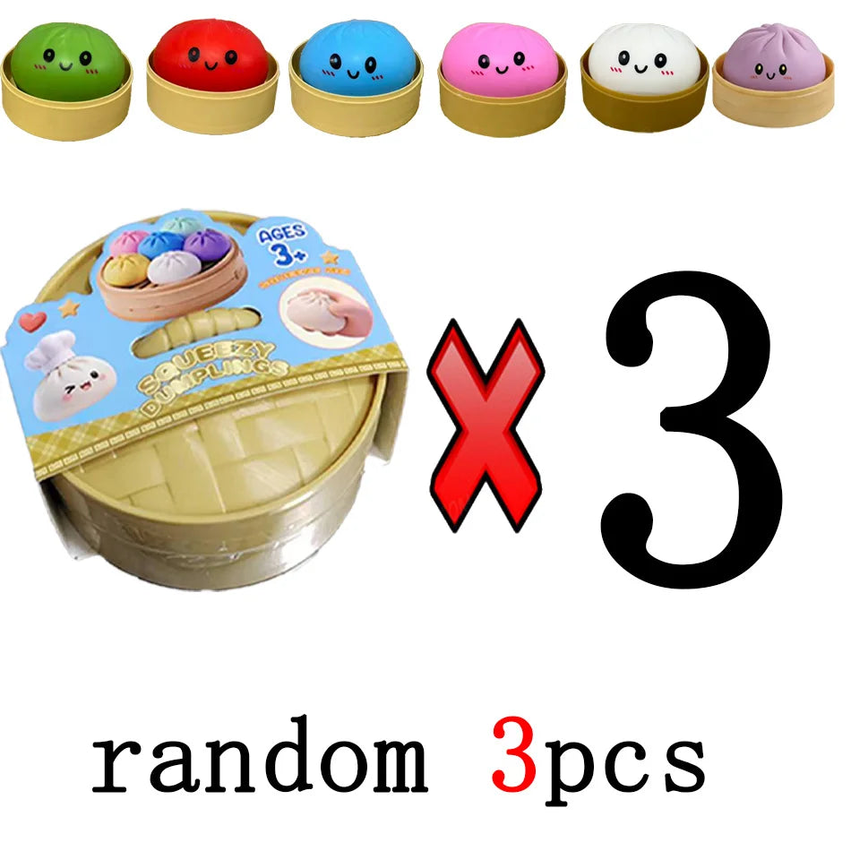 Glitter Dumpling Glitter Dumpling Squishy with Box Dumplings Sensory Squeeze Toy for Stress Relief