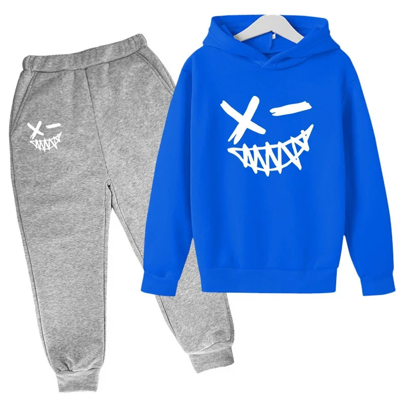 Evil Smile Printed 2025 Baby Summer Clothes for Children From 1 to 12 Years Kids Clothes Boys Child Sets Suit for Girls Boy Set
