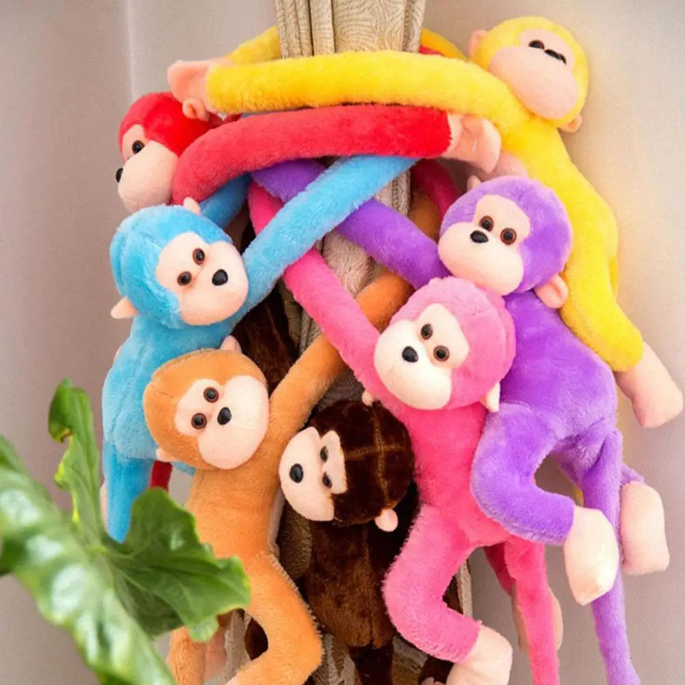 Long Arm Monkey Plush Doll Color Stuffed Monkey Cute Animal Plush Toys Creative Curtain Doll Hanging Monkey Plush Animal Gifts