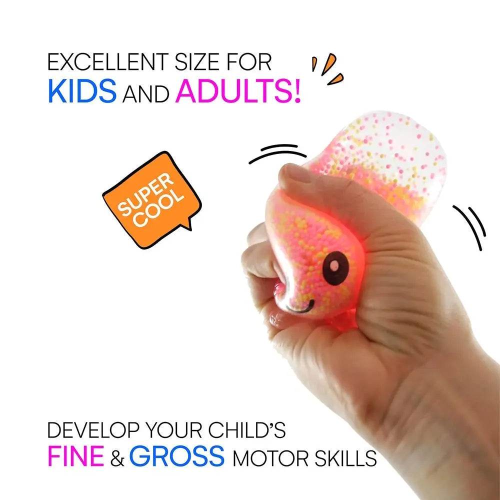 New Glow Stress Relief Fidget Octopus Balls Cute Soft Squeeze Funny Gift TPR Decompressing