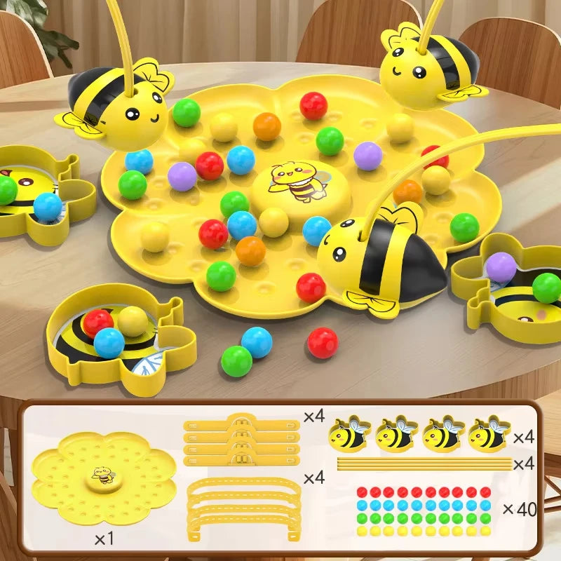 Bumble Bee Magnetic Toy Funny Family Board Games Montessori Sorting Puzzle Fishing Toys Interactive Games for Kids and Adults