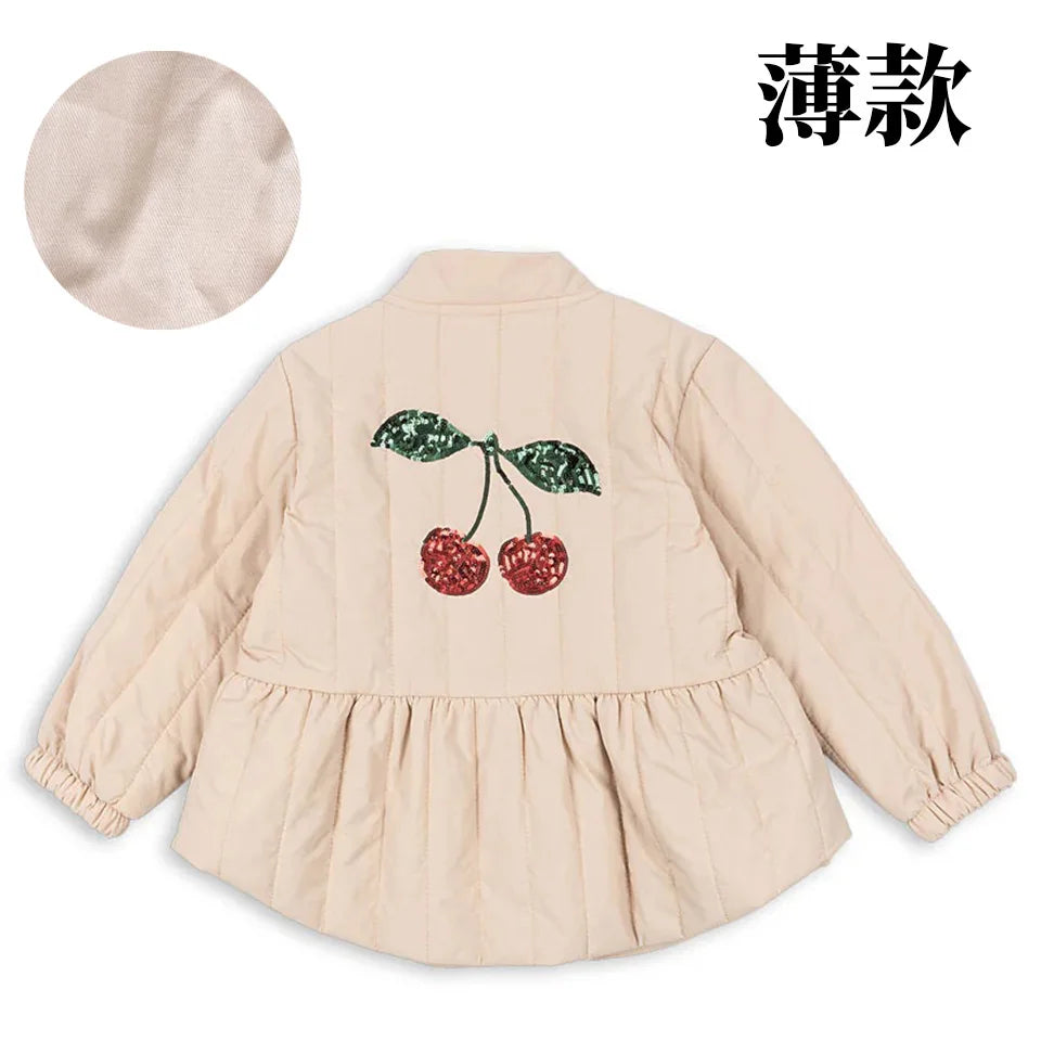Children's Jacket 2026 Winter New Printed Cute Fleece Thermal Girls Jacket Cotton Thickened Windproof Boys Baby Cotton Clothes