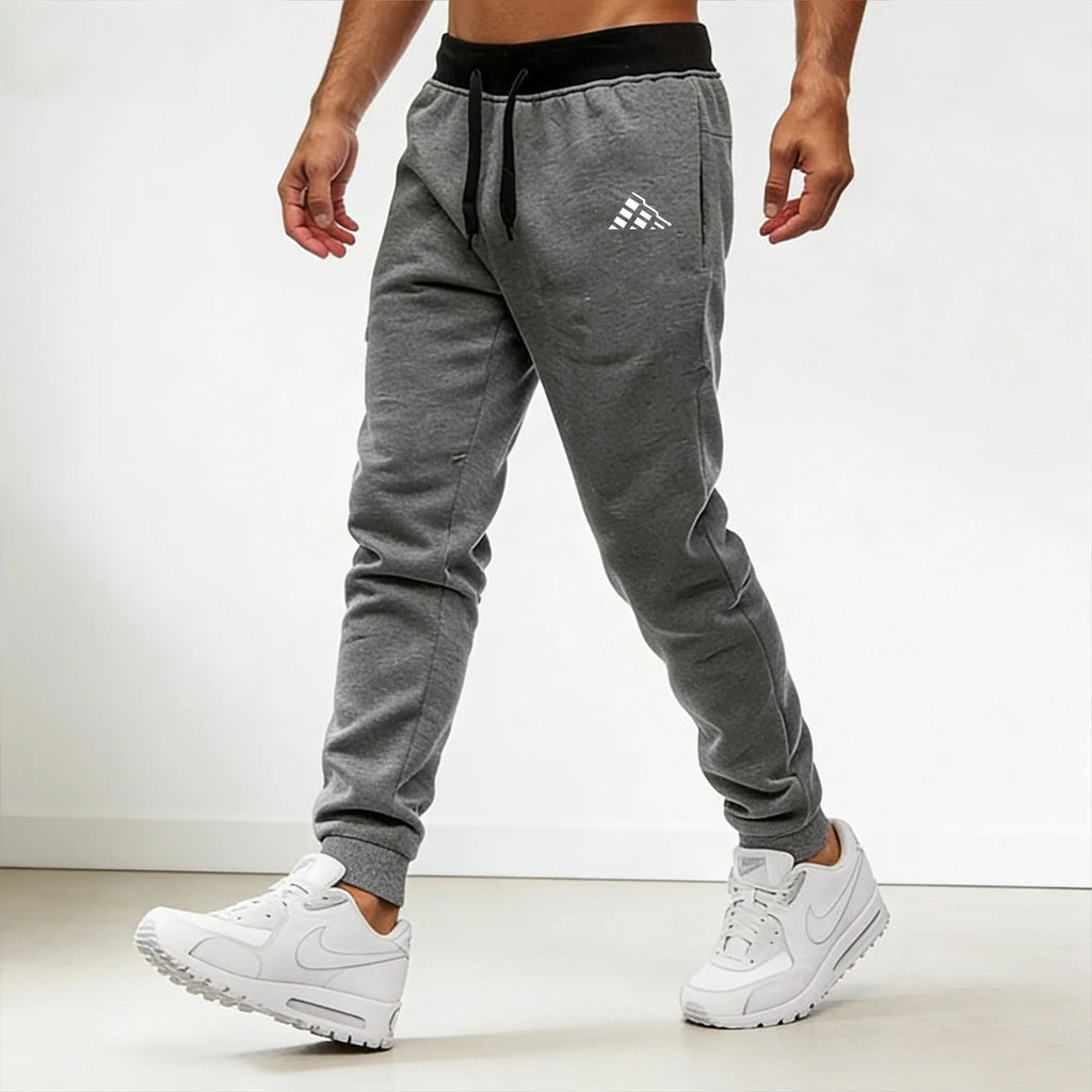 New Men's Blue Trend Print Casual Sports Pants Running Workout Jogging Long Pants Gym Sport Trousers for Men Jogger Sweatpants