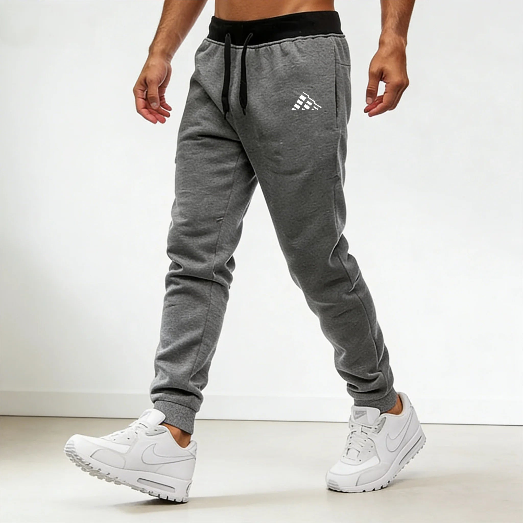 New Men's Blue Trend Print Casual Sports Pants Running Workout Jogging Long Pants Gym Sport Trousers for Men Jogger Sweatpants