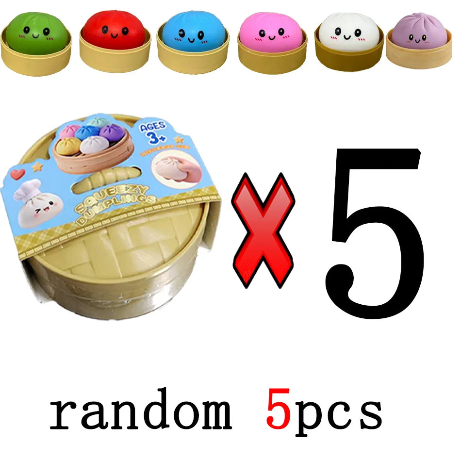 Glitter Dumpling Glitter Dumpling Squishy with Box Dumplings Sensory Squeeze Toy for Stress Relief