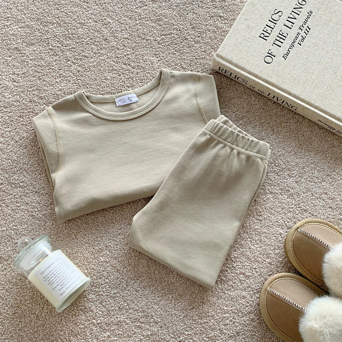 2-10T Toddler Kid Baby Boy Girl 2pcs Pajamas Clothes Set Long Sleeve Top Pant Suit Homewear Cotton Two Piece PJ Set Outfit