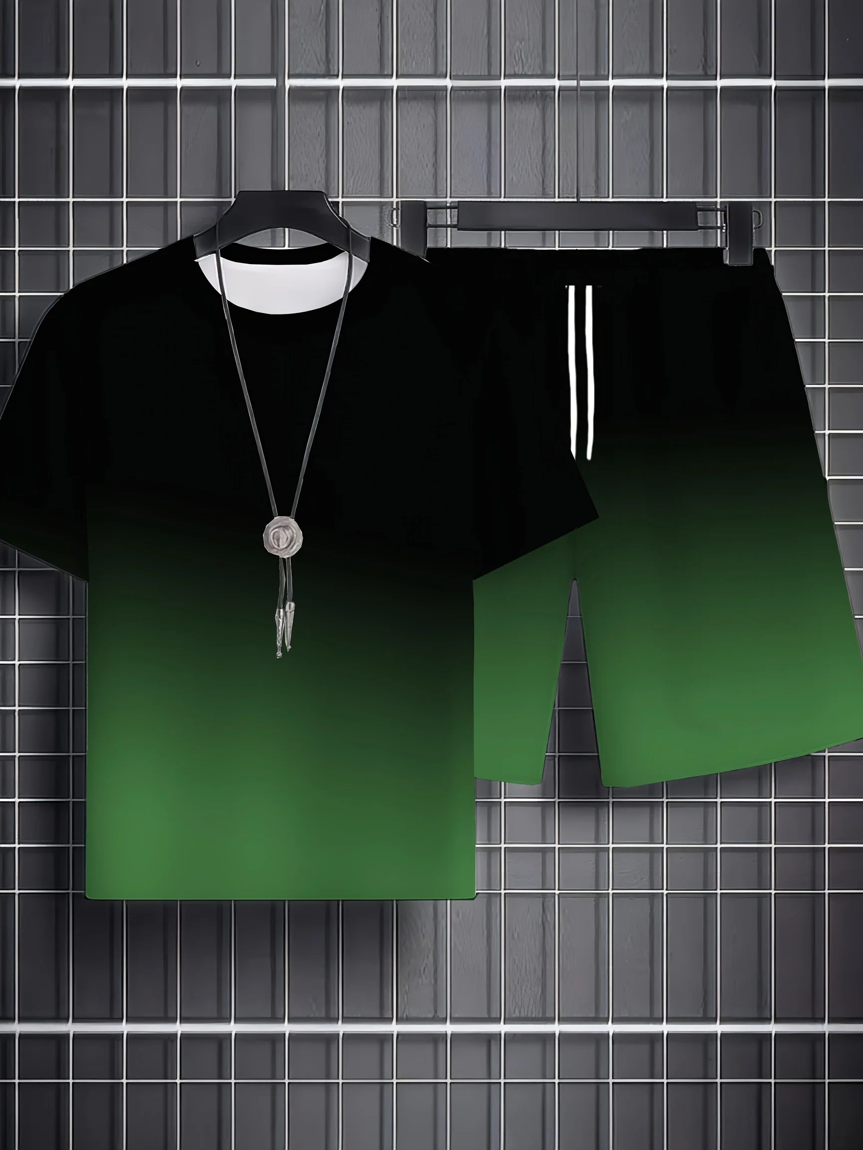 2026 New Men's Casual Short-Sleeve T-Shirt and Shorts Set Urban Street Style T-Shirt and Shorts Combo Men's Athletic Set