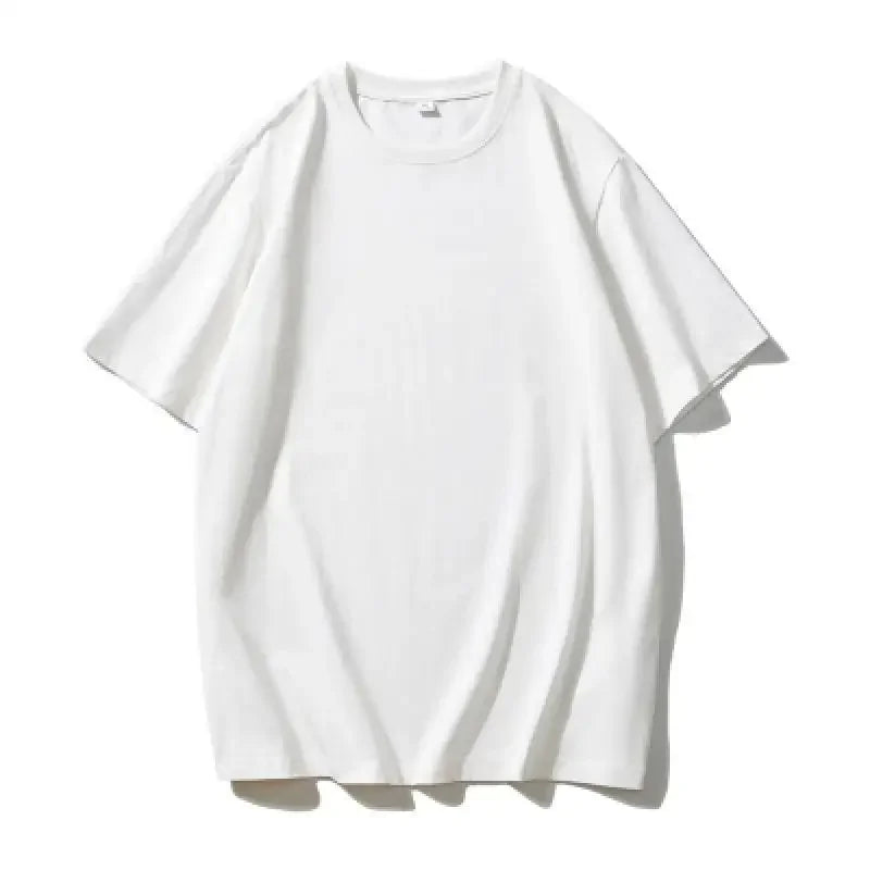 2025 Summer Mens soild color T Shirts Male Casua  Short Sleeve Classical Tee Mens Cotton Oversized Hip-Hop Top Tees S-5Xl