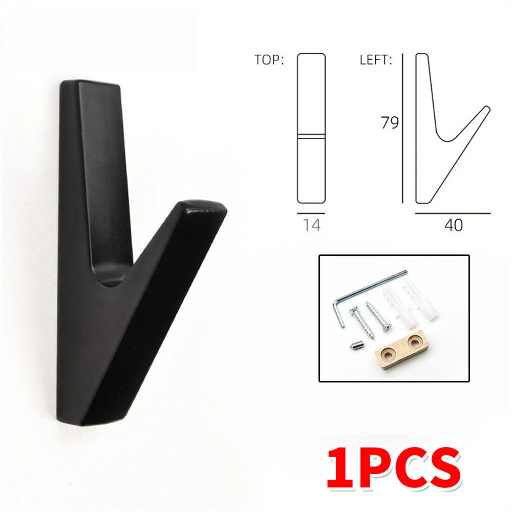 Metal Coat Hooks Wall Mounted Heavy Duty Coat Rack Clothes Hanger With Screws for Hanging Hat Key Door Wall Hooks Bathroom