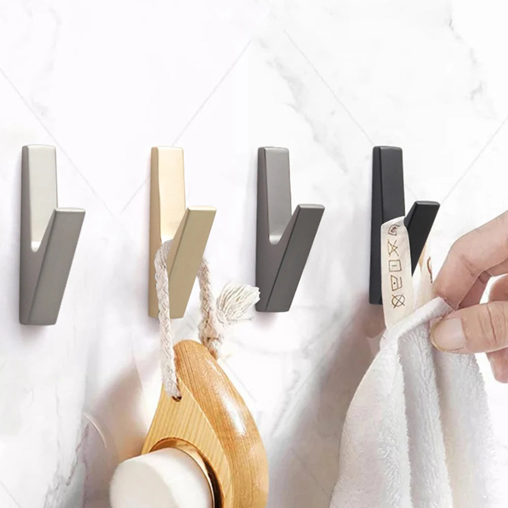 Metal Coat Hooks Wall Mounted Heavy Duty Coat Rack Clothes Hanger With Screws for Hanging Hat Key Door Wall Hooks Bathroom