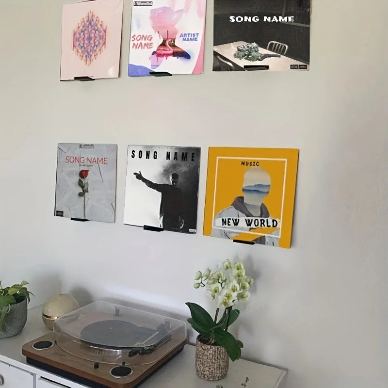 1 Pcs Minimalist Vinyl Record Shelf Album Wall Mount Display Record Player Stand Storage Shelf Record Holder Record Frame Ledge