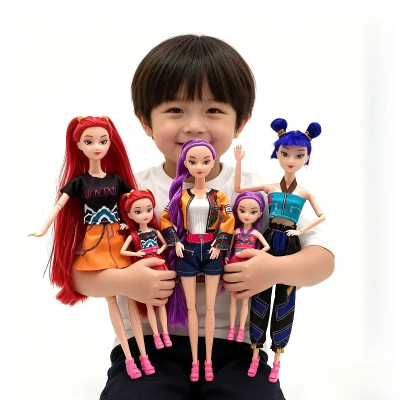30 Cm Doll, Kpop Toy, Devil Hunter Action Figure, Rumi, Mira, Zoey, Beautiful Princess, Girl Plastic Doll, DIY Toy, Monster Hunt