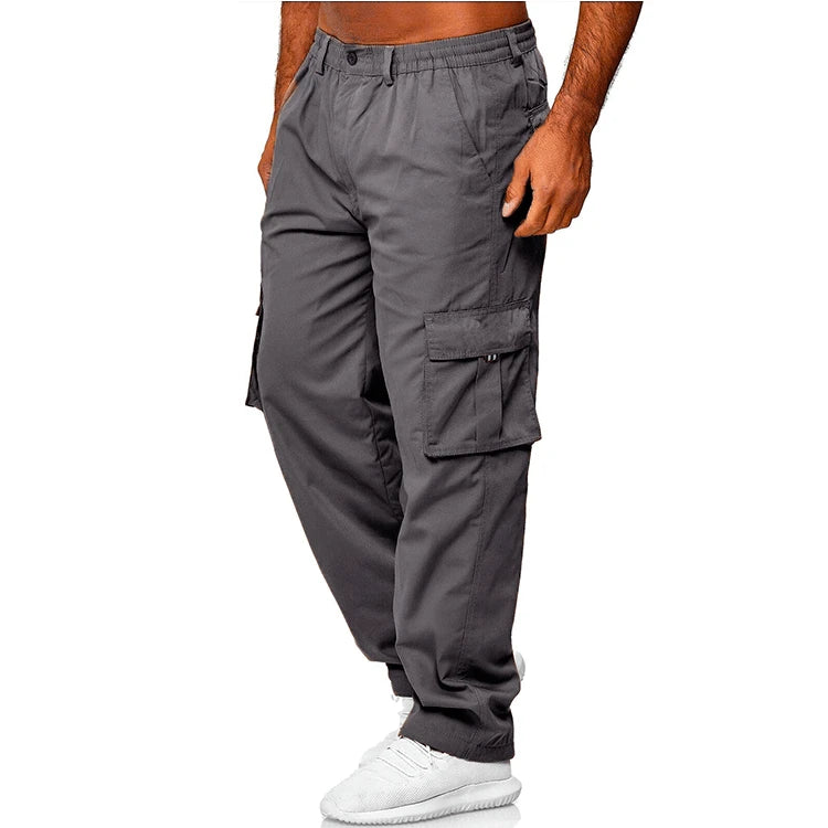 New Autumn Men's Sport Pants Casual Knitted Trousers With Zipper Pockets Solid Color Jogger pants Male pantalon chandal hombre