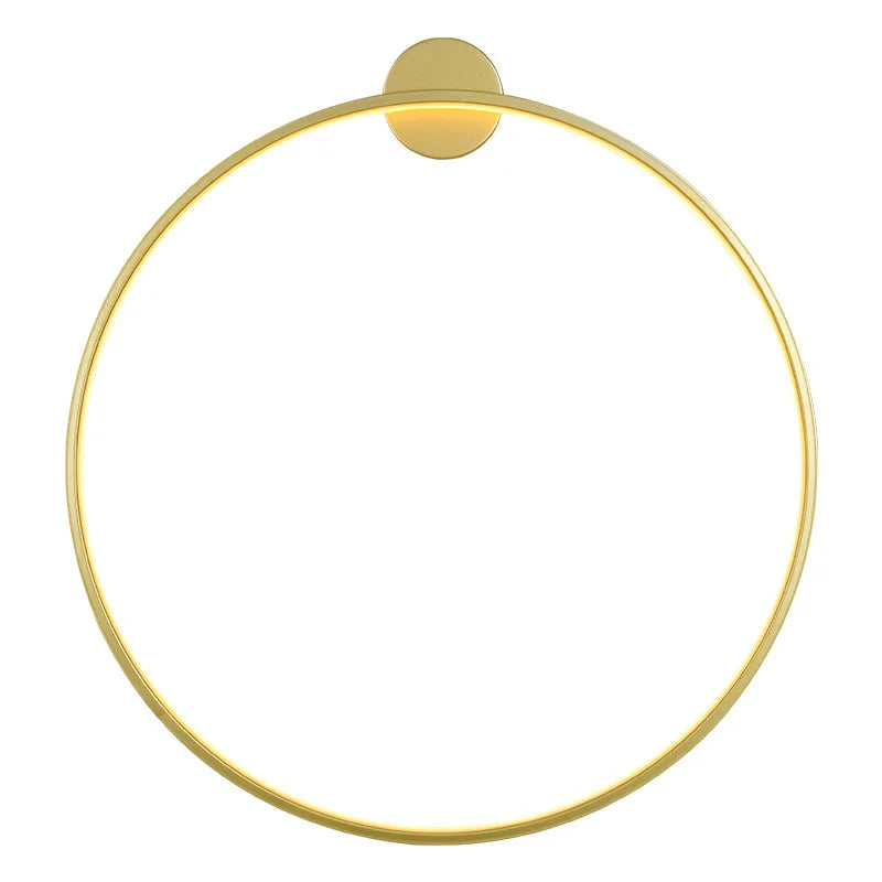 Minimalist LED Circle Background Wall Lamp Home Indoor Decor Wall Sconces Living Room Hall Hotel Wall Lights Bedside Light Black