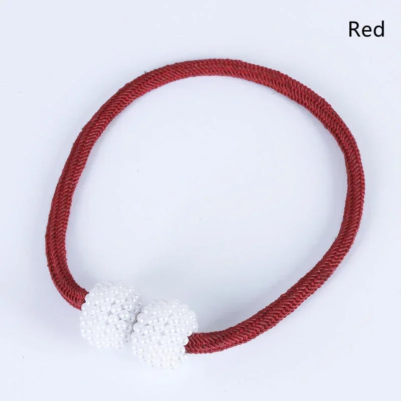 2PCS Pearl Magnetic Curtain Clip Curtain Holders Tie Back Buckle Clips Hanging Ball Buckle Tie Back Curtain Decor Accessories