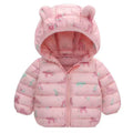Kids Leopard Down Cotton Jacket Boys Girls Thick Plus Velvet Warm Coats Baby Floral Print Parka Children Clothing 1-5 Years
