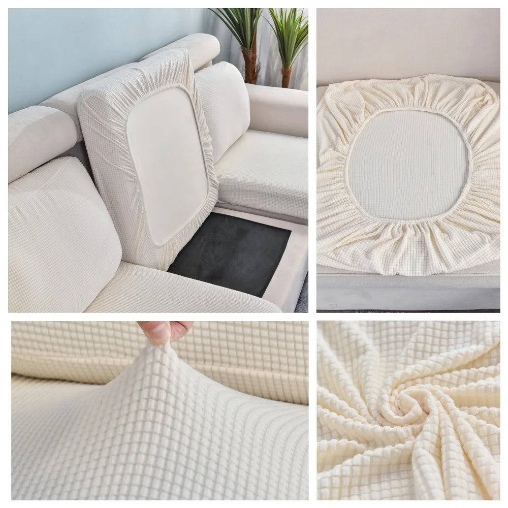 Thicken Elastic Sofa Cover For Living Room Solid Color Furniture Protector Sofa Cushion Cover Slipcover Removable Couch Covers