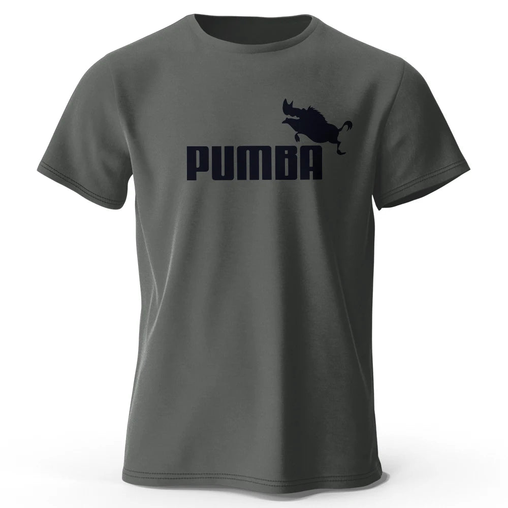 Casual Oversized Men's T-shirt Joke The Pumba Printed Men's T-Shirt 100% Cotton Oversized Funny Graphic Tees for Men Summer Tops