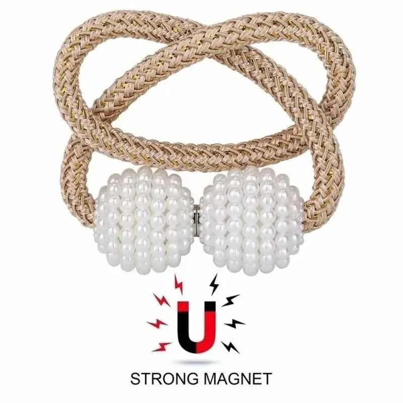 4/2/1Pcs Pearl Magnetic Curtain Clip Curtain Holders Tie Back Buckle Clips Hanging Ball Buckle Tie Back Curtain Decor Accessorie