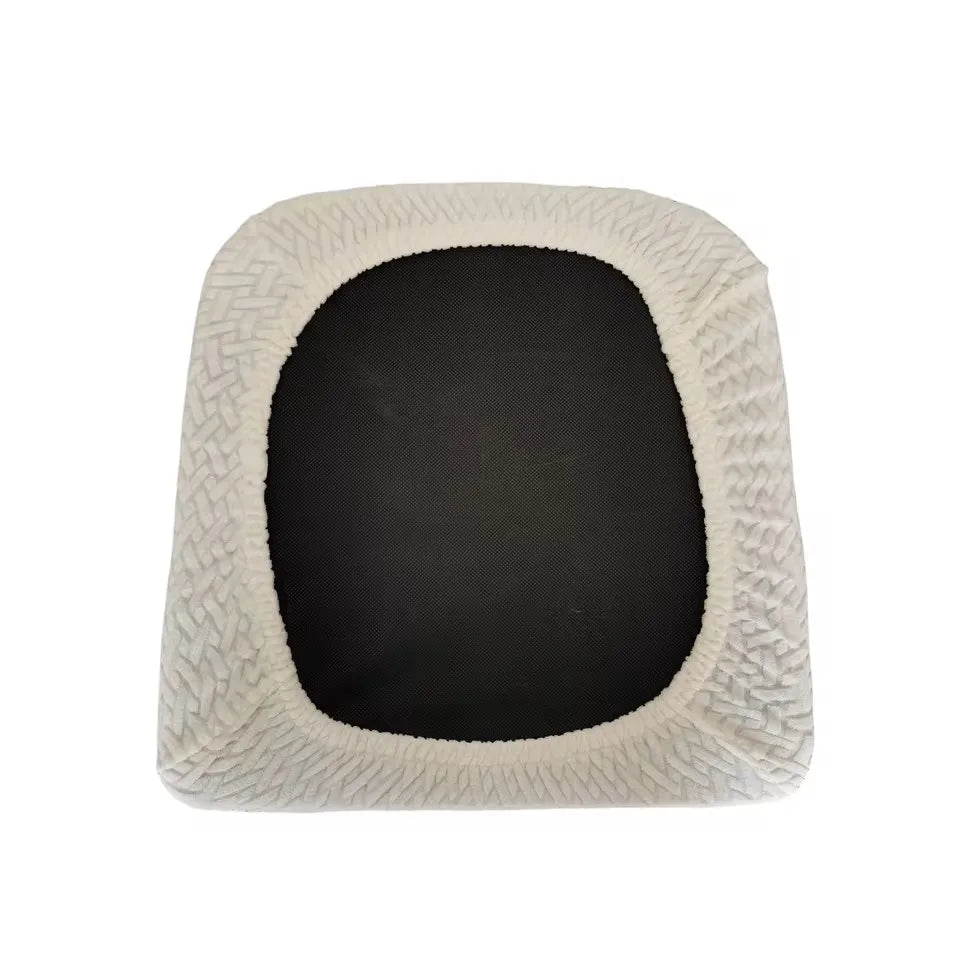 Thickened Chair Cover Solid Color Chair Seat Cushion Cover Suitable For All Seasons Jacquard Elastic Chair Cushion Cover For D