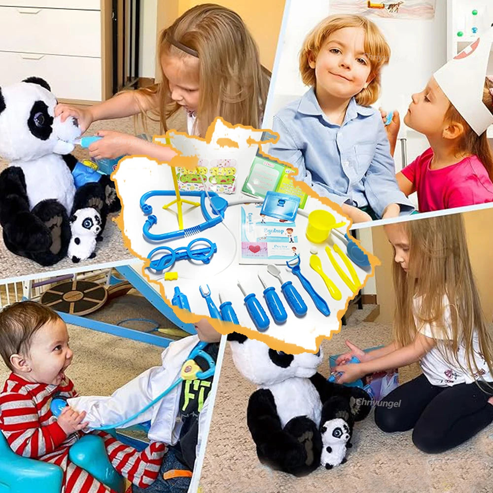 Doctor Play Set for Kids 30PCS Doctor Toys Educational Medical Dentist Tools Stethoscope Toy Gift for Boys and Girls