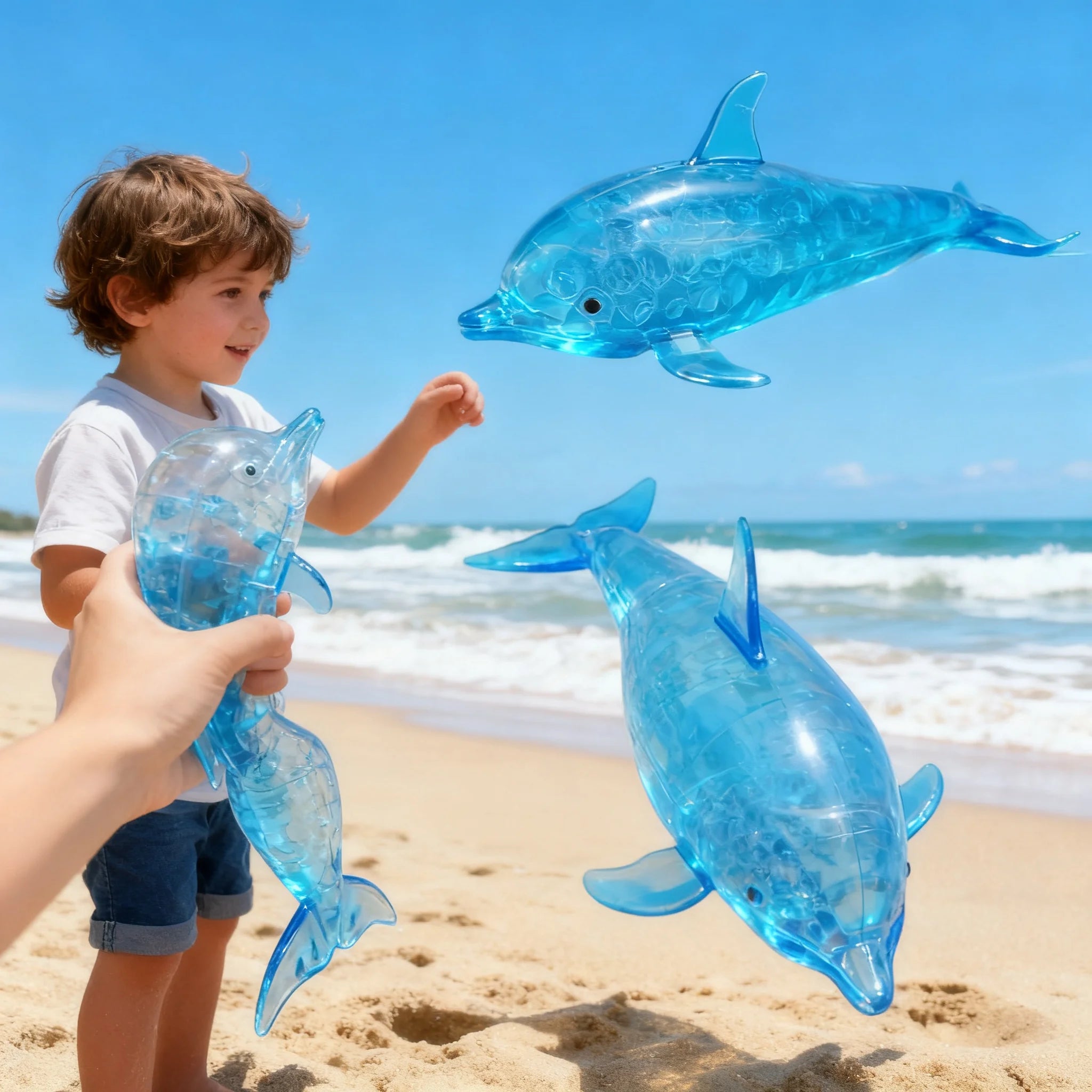 Squishy Shark Dolphin Stress Ball Fidget Toy Stretchy TPR Anxiety Relief Hand Therapy Sensory Gift for Adults Kids Party Favors