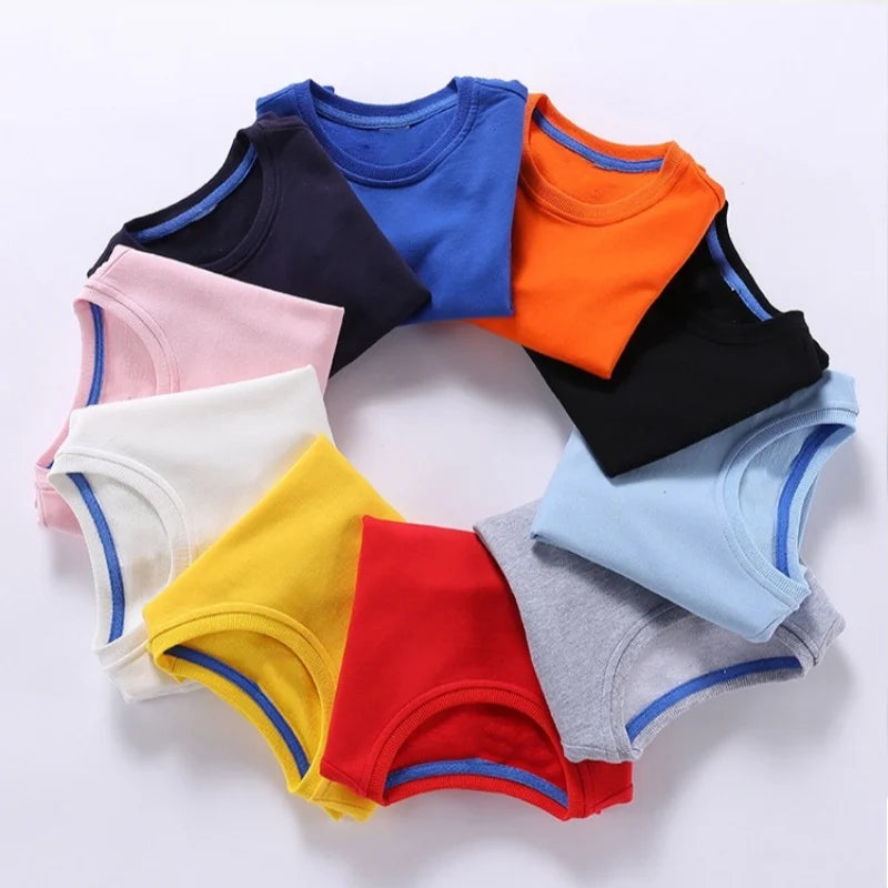 Cotton Sweatshirts For Boys Long Sleeve Kids Girls Children Basic Tshirt Pullover Kids Hoodies Outerwear Spring Kids Clothing