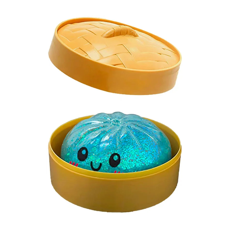 Glitter Dumpling Glitter Dumpling Squishy with Box Dumplings Sensory Squeeze Toy for Stress Relief