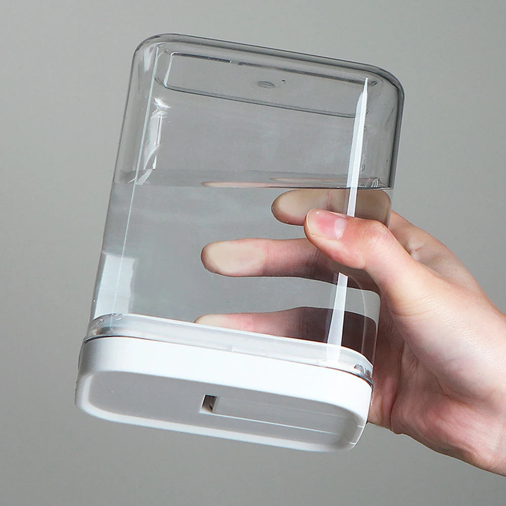 Clear Plastic Storage Jar with Airtight Seal for Kitchen Snacks Cereals Beans