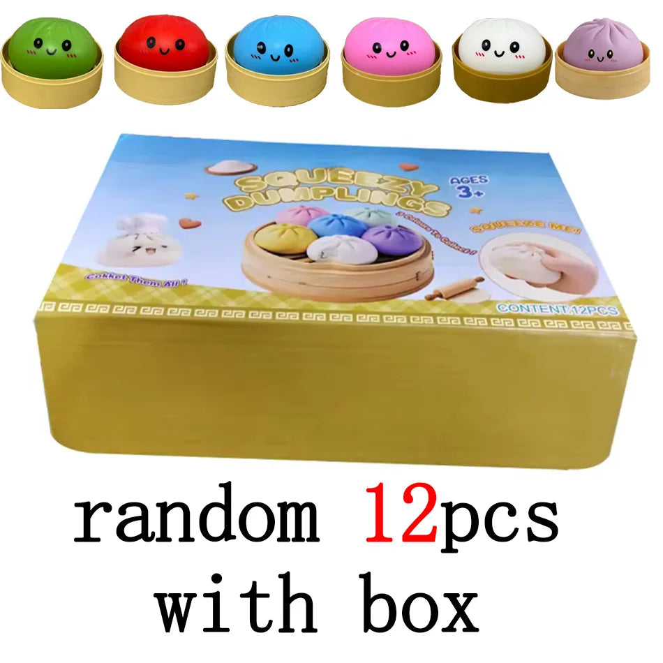 Glitter Dumpling Glitter Dumpling Squishy with Box Dumplings Sensory Squeeze Toy for Stress Relief