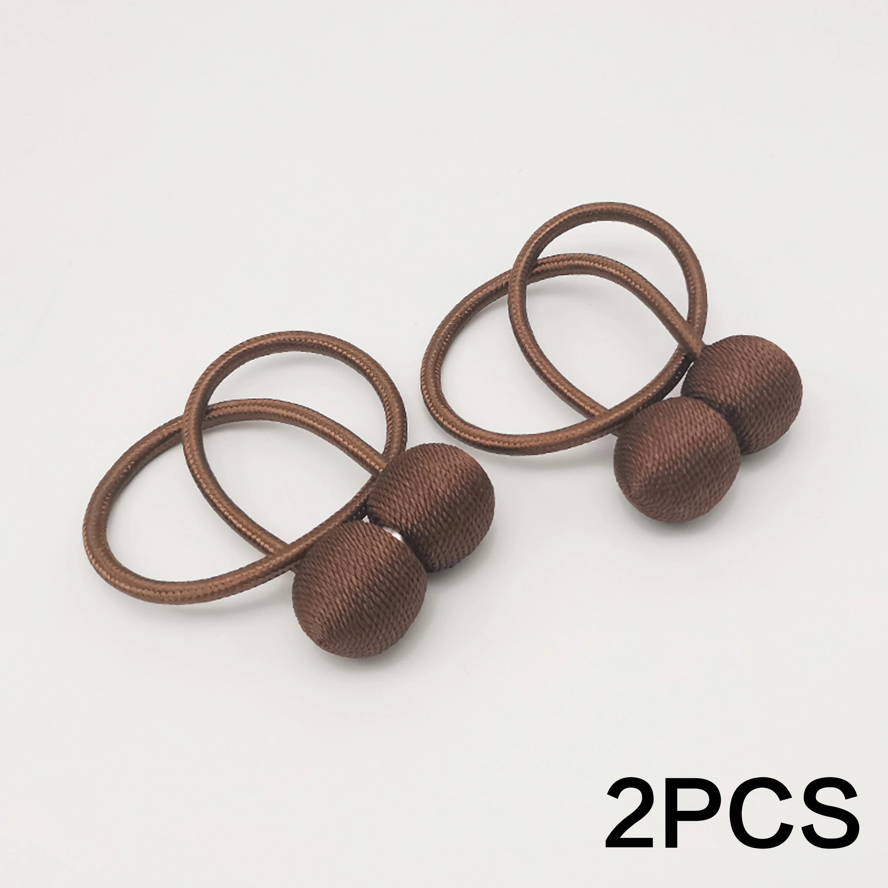 2pcs modern minimalist magnetic ball curtain tiebacks with thicker twisted cords can be styled at will,for bedrooms, living room
