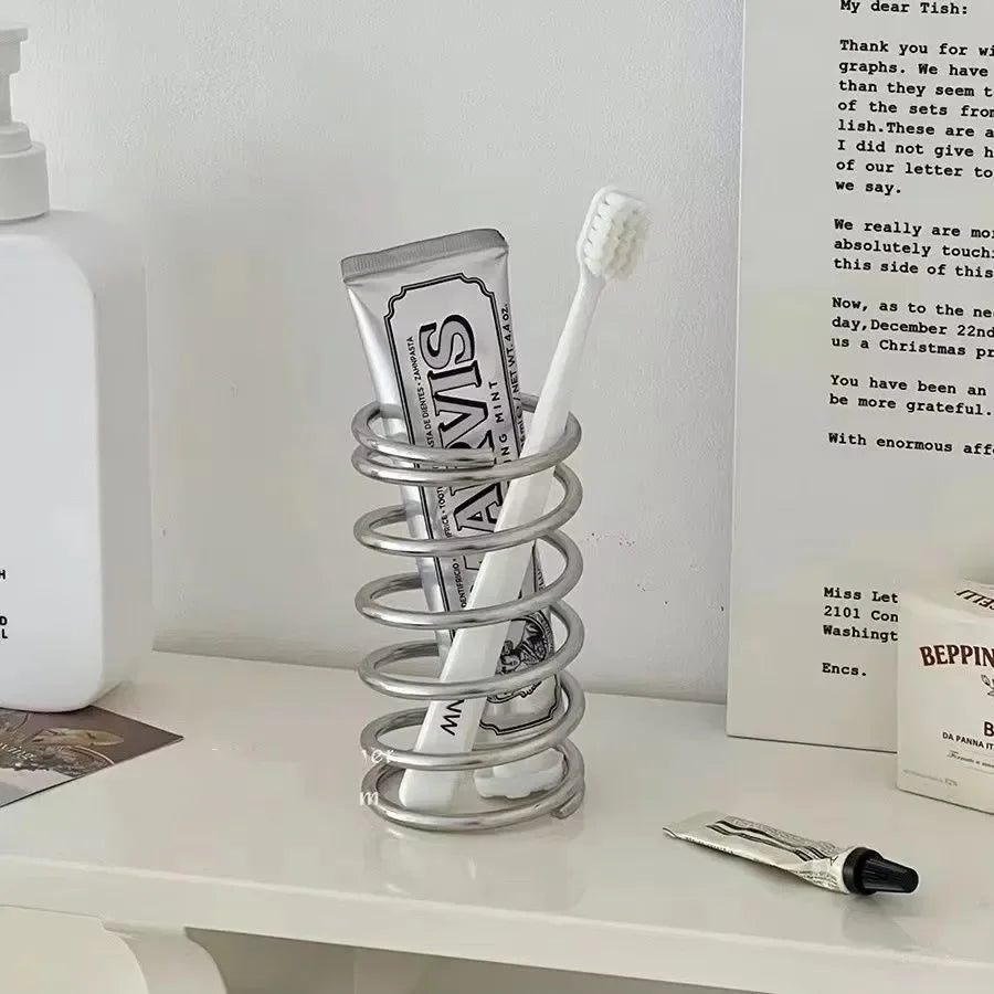 Stainless Steel Toothbrush Stand Toothpaste Holder Home Storage Orgnizer Kitchen Rack Bathroom Accessories Lazy Tube Squeezer