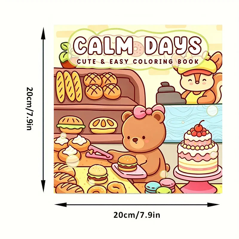 CALM DAYS Bold-Easy Patterns Coloring Book for Adult Cute Drawing Book Perfect Gift for Birthday Back to School Art Supplies