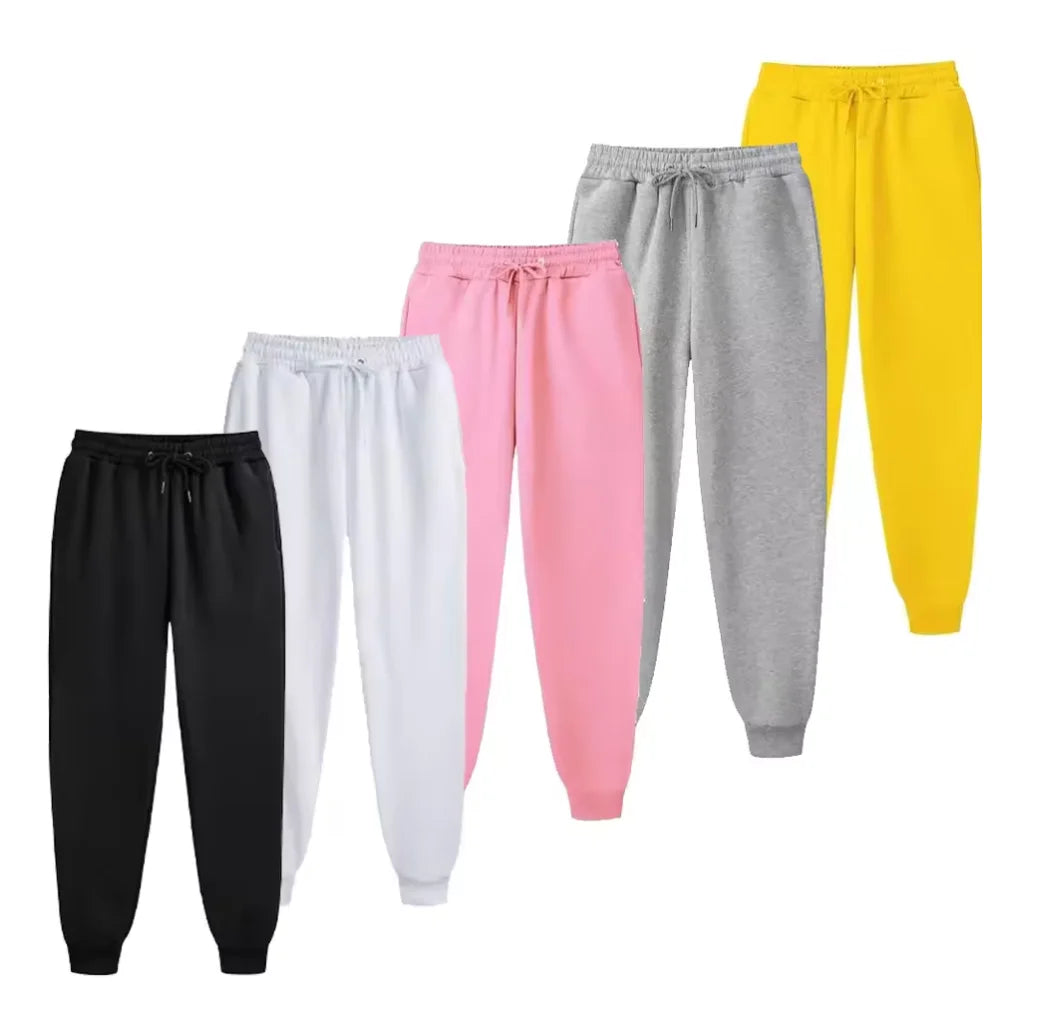 Men's Casual Sweatpants Fleece Sports Pants Unisex Fashion Solid Loose Trousers Streetwear Autumn Winter Jogging Fitness Pants