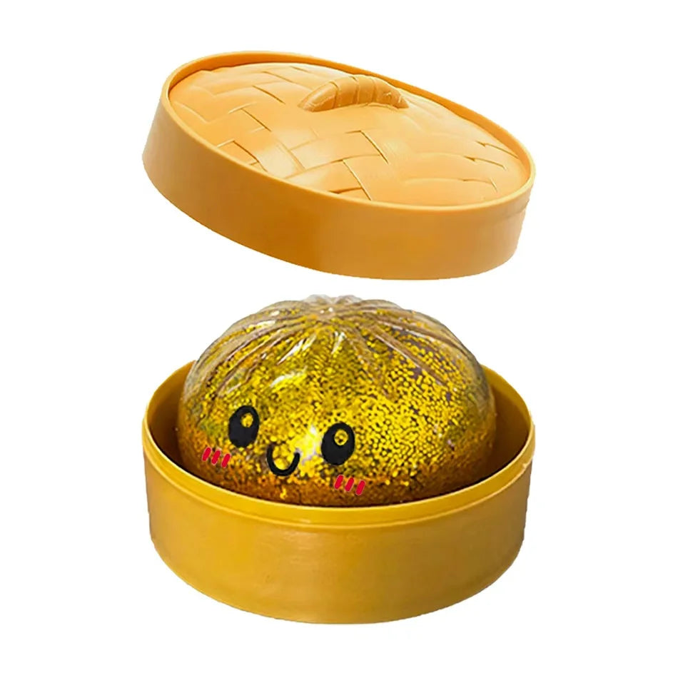 Glitter Dumpling Glitter Dumpling Squishy with Box Dumplings Sensory Squeeze Toy for Stress Relief