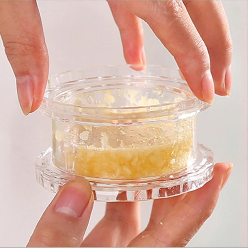 Kitchen Multifunctional Garlic Press Transparent Manual Garlic Crusher Chopper Convenient To Carry Convenient Garlic Masher