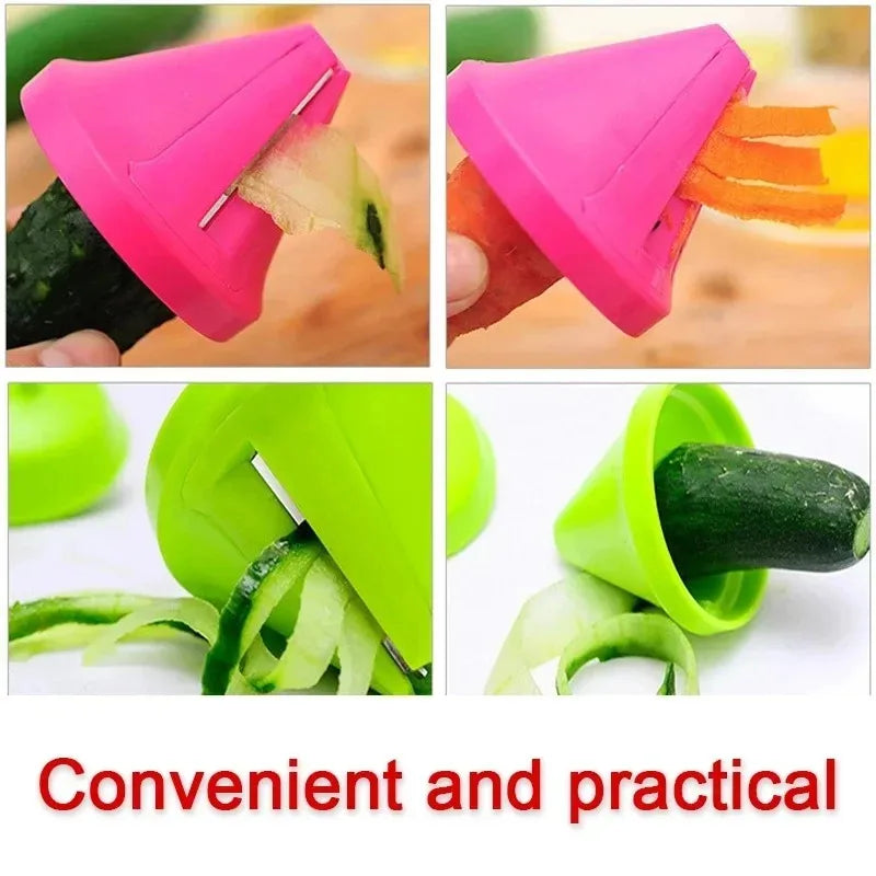 1-3pcs Vegetable Fruit Spiral Shredder Peeler Multi-function Manual Shredder Device Carrot Rotating Shredder Grater Kitchen Tool